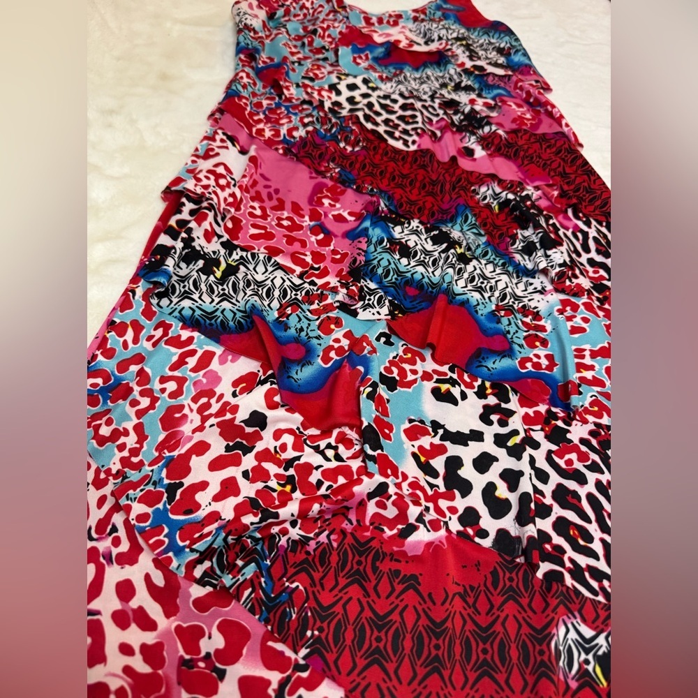 Teaberry Australian Brand Vibrant Multicolored Tiered Ruffles Dress- AUS 8 US 4 - Picture 10 of 14